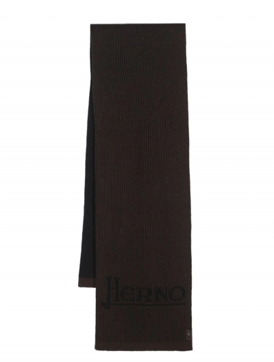 Ribbed wool two tone scarf